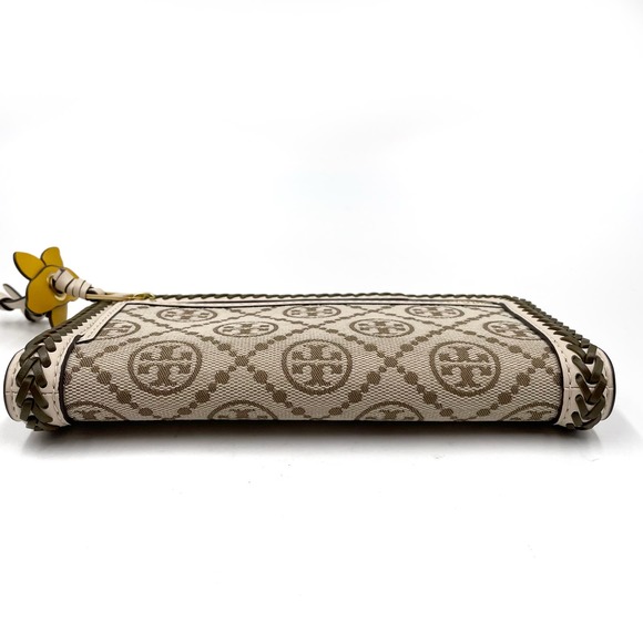 SOLD- Tory Burch T Monogram Braided Zip Slim Wallet - Picture 5 of 8